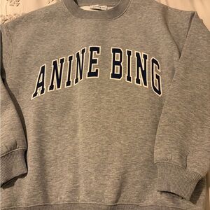 Anine Bing Gray Crewneck Sweater
